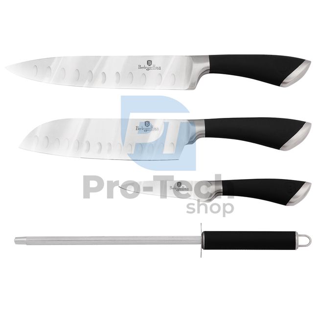 4-częściowy zestaw noży kuchennych ze stali nierdzewnej BLACK 20459