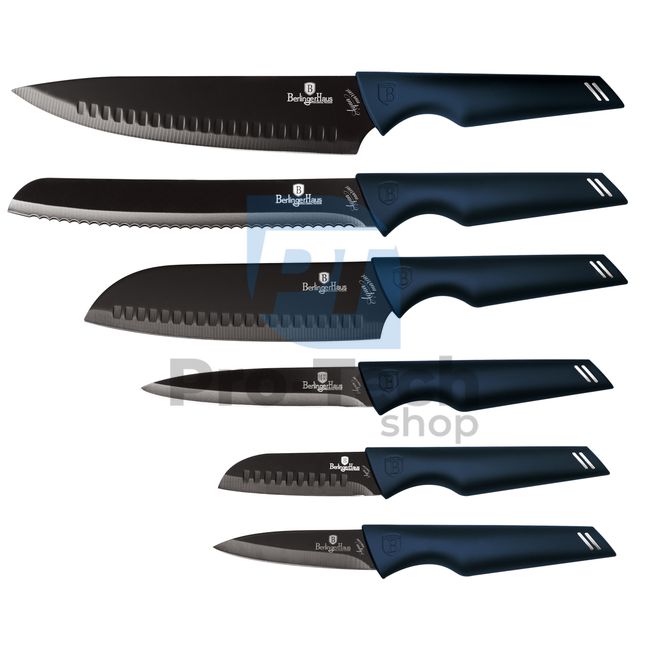 6-częściowy zestaw noży kuchennych ze stali nierdzewnej AQUAMARINE 20060