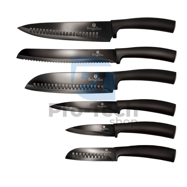 6-częściowy zestaw noży kuchennych ze stali nierdzewnej BLACK 20369