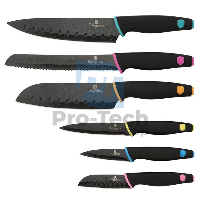 6-częściowy zestaw noży kuchennych ze stali nierdzewnej BLACK 20923
