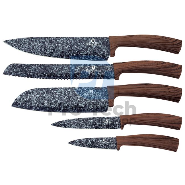 6-częściowy zestaw noży kuchennych ze stali nierdzewnej z akrylowym stojakiem ORIGINAL WOOD 20857