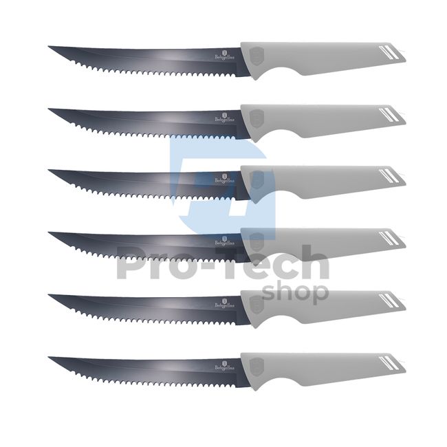 6-częściowy zestaw noży do steków ze stali nierdzewnej MATT GREY 20729
