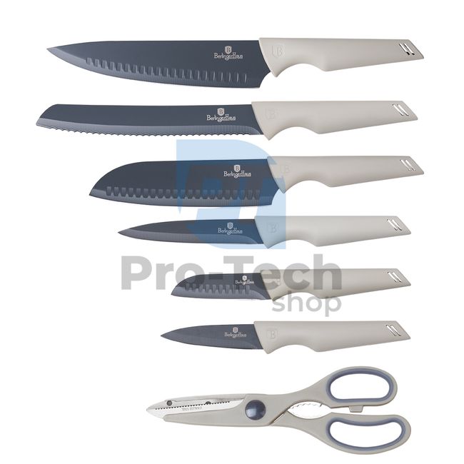 7-częściowy zestaw noży kuchennych ze stali nierdzewnej MATT GREY 20731