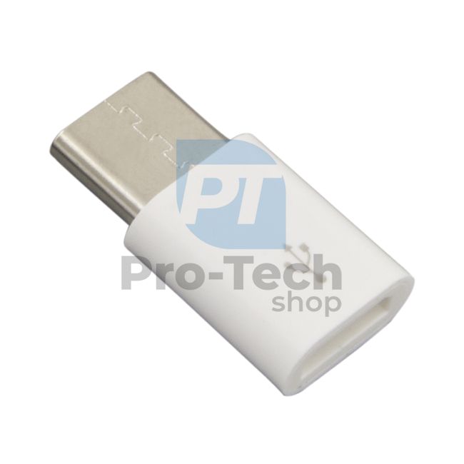 Adapter Micro USB 2.0 - USB-C, biały 72427