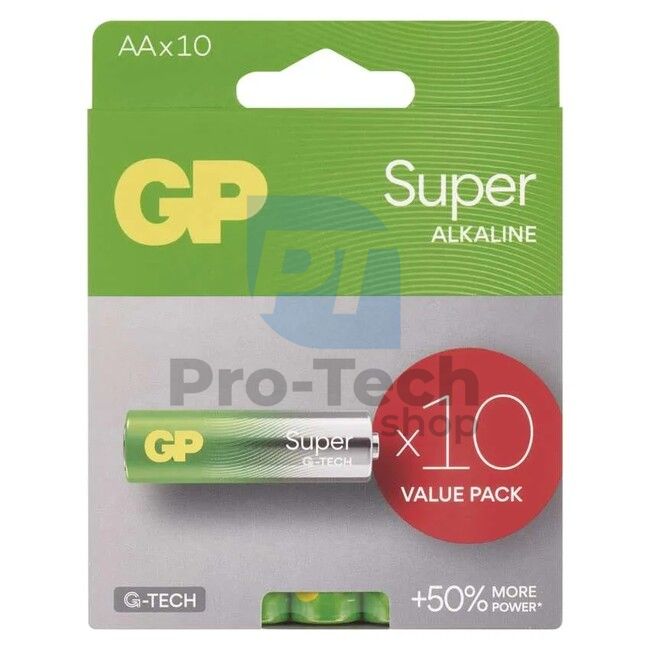 Baterie alkaliczne GP Super LR6 (AA), 10 sztuk 70596