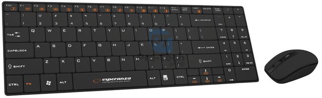 Bezprzewodowa klawiatura i mysz 2.4GHZ USB LIBERTY, czarna 72907