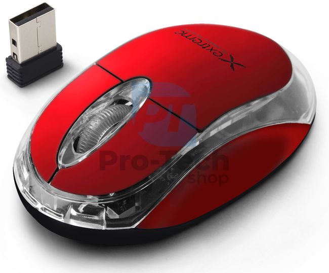 Mysz bezprzewodowa HARRIER 3D USB, czerwona 73447