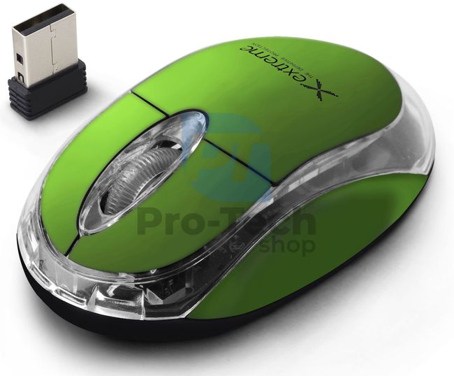 Bezprzewodowa mysz 3D USB HARRIER, zielona 73445