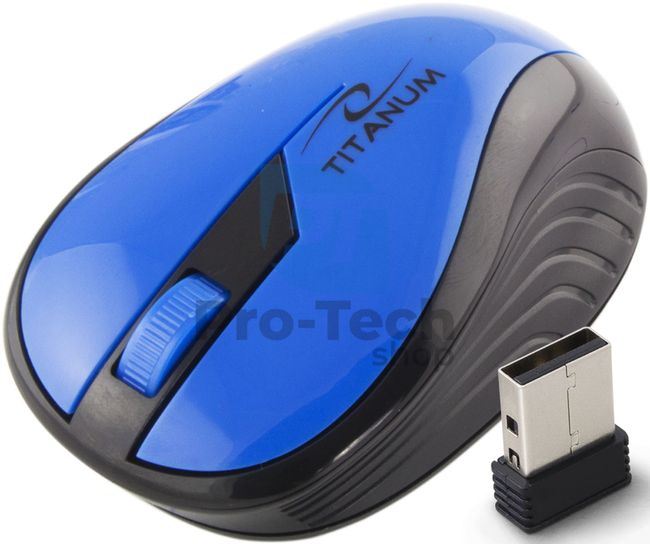Bezprzewodowa mysz 3D USB RAINBOW, niebieska 73413