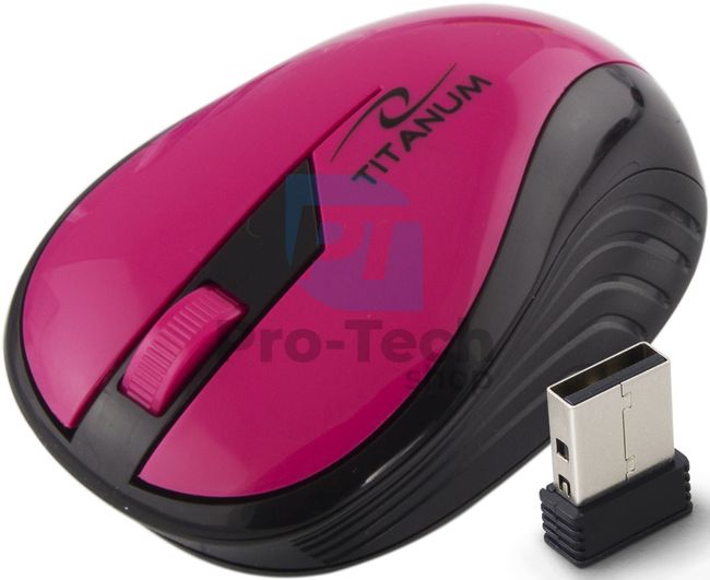 Mysz bezprzewodowa 3D USB RAINBOW, różowa 73415