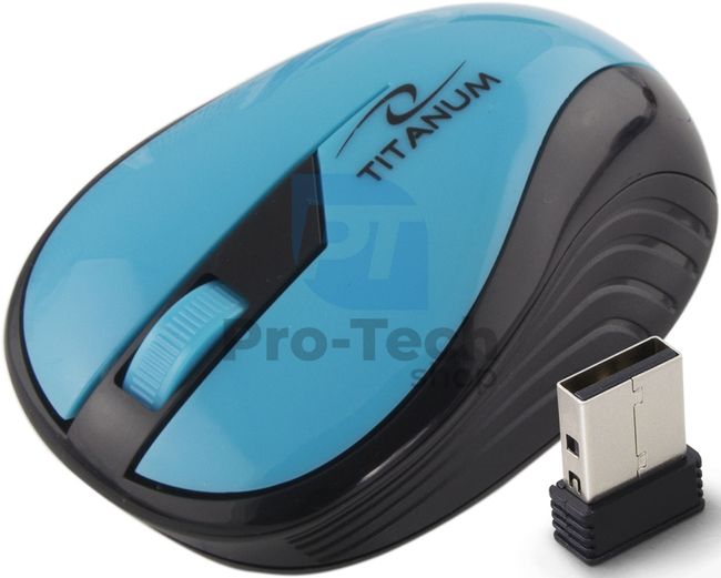 Bezprzewodowa mysz 3D USB RAINBOW, turkusowa 73417