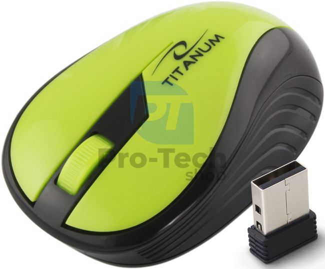 Mysz bezprzewodowa 3D USB RAINBOW, zielona 73414