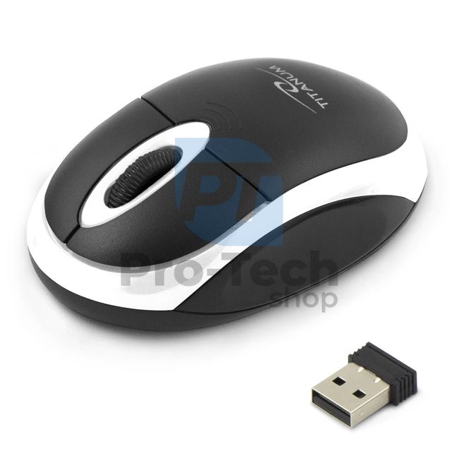 Bezprzewodowa mysz 3D USB VULTURE, czarno-biała 73422