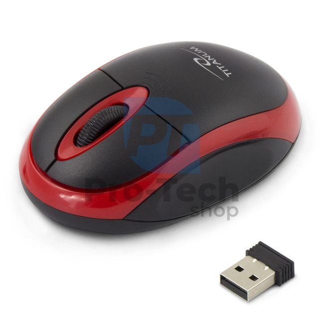 Bezprzewodowa mysz 3D USB VULTURE, czarno-czerwona 73421