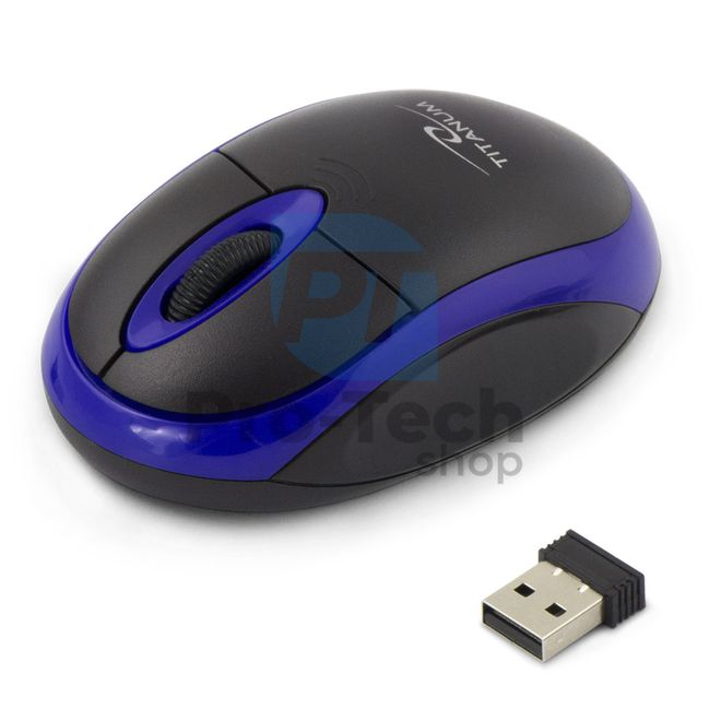Mysz bezprzewodowa 3D USB VULTURE, czarno-niebieska 73418