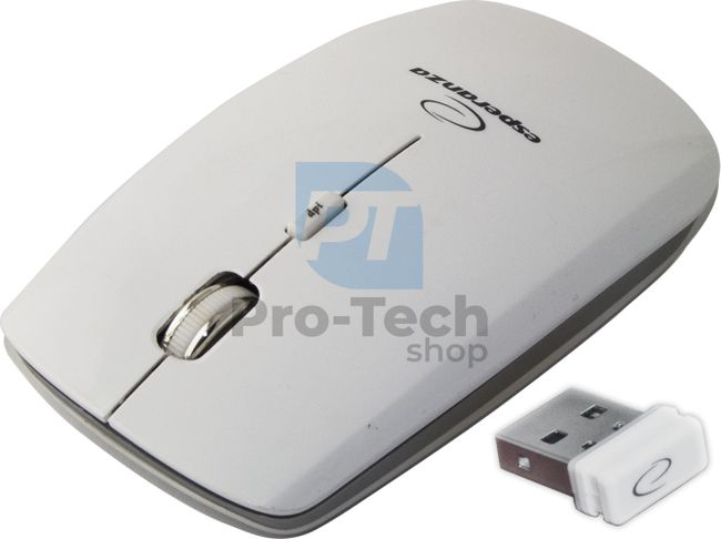 Mysz bezprzewodowa 4D USB SATURN, biała 73138