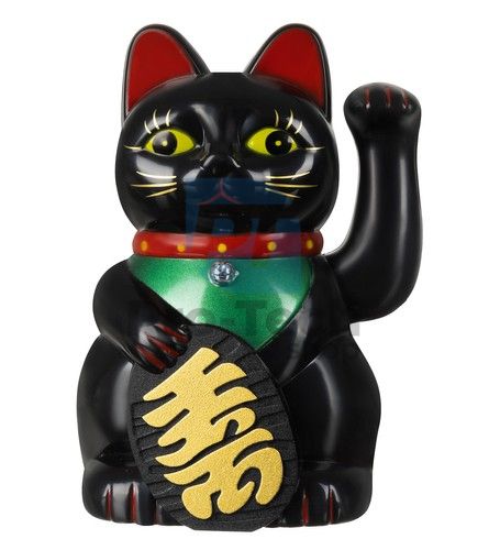 Chiński szczęśliwy kot czarny 74028