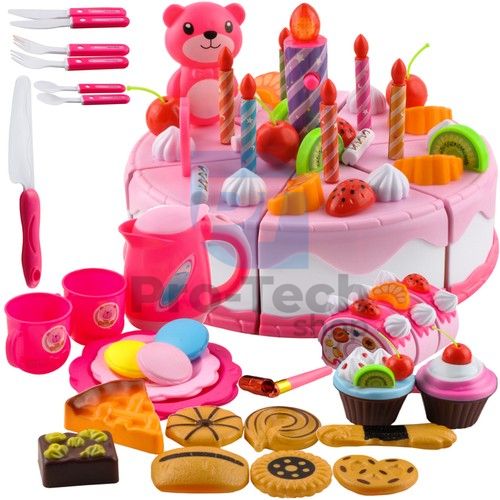 Plastikowy tort urodzinowy dla dzieci 80 części 74058