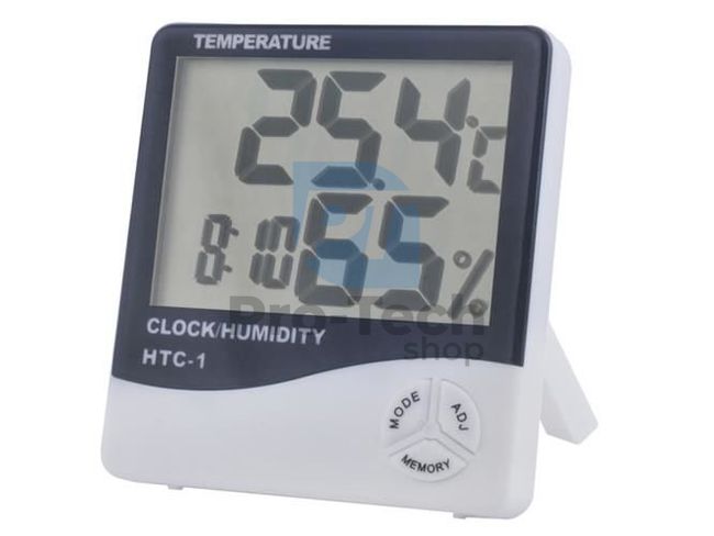 Cyfrowy termometr z higrometrem i zegarem 74106