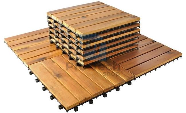 Drewniane płytki 30x30cm zestaw 10 sztuk 74153