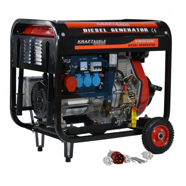 Agregat prądotwórczy diesel 6500W 230/380V z rozruchem elektrycznym i AVR (generator) 10351