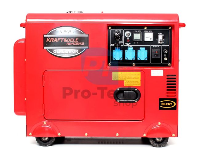 Agregat prądotwórczy diesel 7000W 230V z rozruchem elektrycznym i AVR (generator) 06525