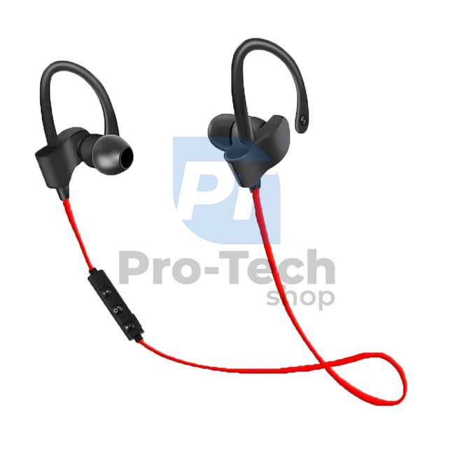 Zestaw głośnomówiący Bluetooth, sportowy, czarno-czerwony 72807