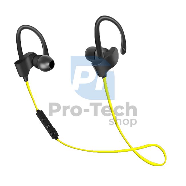 Zestaw głośnomówiący Bluetooth, sportowy, czarno-żółty 72808