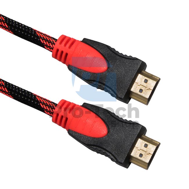 Kabel HDMI w oplocie 5 m, pozłacane złącza 72345