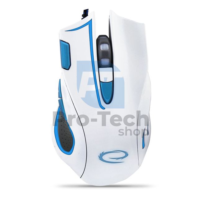Mysz do gier USB z podświetleniem LED 7D HAWK, biało-niebieska 72702