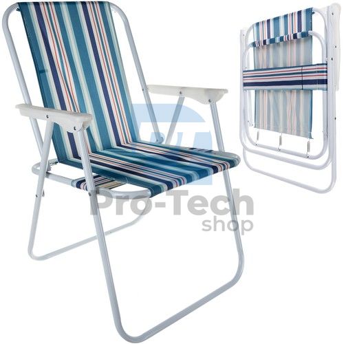 Metalowe krzesło ogrodowe Trizand Bergamo niebieskie 74452