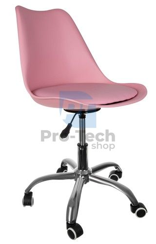 Obrotowe krzesło biurowe różowe 74833