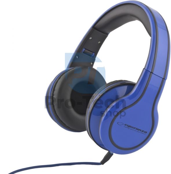 Składane słuchawki BLUES, niebieskie 72745
