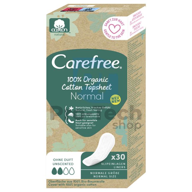 Organiczne wkładki higieniczne Carefree Organic Cotton Normal 30 szt. 30558