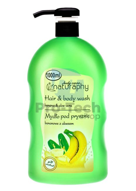 Żel pod prysznic i szampon 2w1 banan i aloes Naturaphy 1000ml 30085