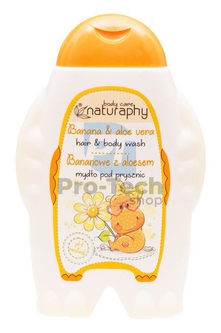 Żel pod prysznic i szampon dla dzieci 2w1 banan i aloes Naturaphy 300ml 30030