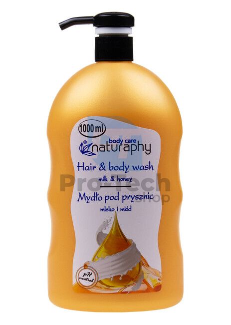Żel pod prysznic i szampon 2w1 miodowe mleczko z ekstraktem z aloesu Naturaphy 1000ml 30291