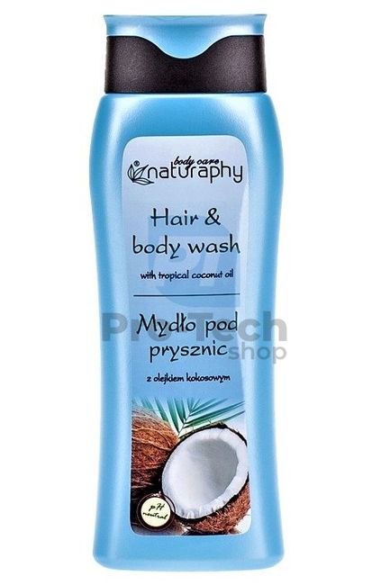 Żel pod prysznic i szampon 2w1 z olejkiem kokosowym Naturaphy 300ml 30048