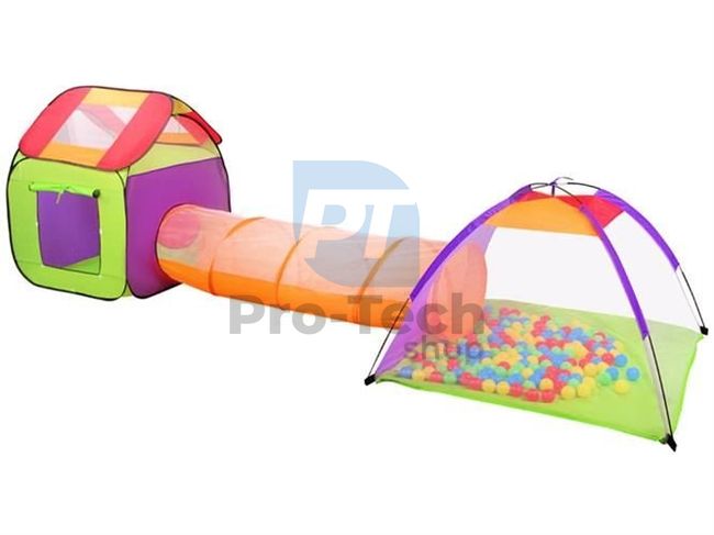 Namiot dla dzieci domek z tunelem i 200 piłeczkami 75212