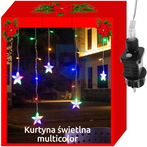 Kurtyna świetlna 108 LED wielokolorowa 31V KS11319 75256