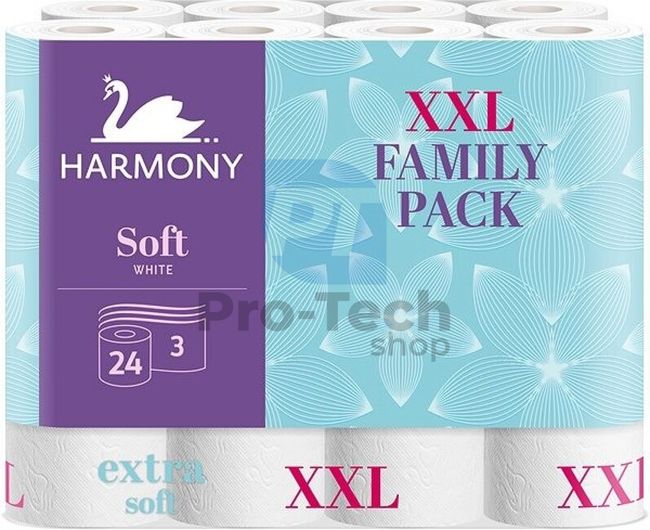 3-warstwowy papier toaletowy HARMONY SOFT XXL - 24 szt. 30500