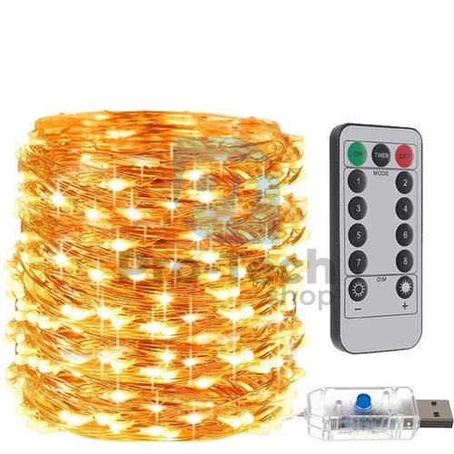 Lampki choinkowe USB, przewodowe, 300 LED, ciepła biel 75474