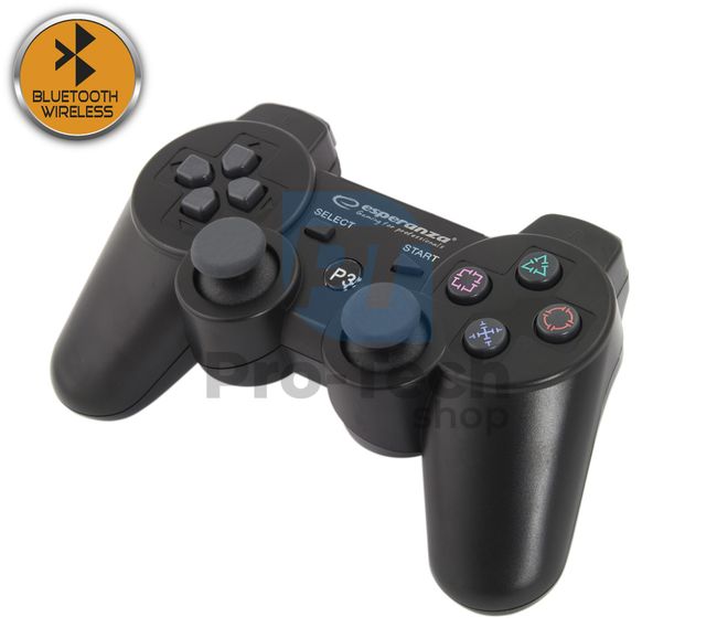 Wibrujący bezprzewodowy gamepad PS3 MARINE, bluetooth, czarny 72648