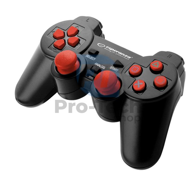 Wibrujący gamepad PS2/PS3/PC USB CORSAIR, czarno-czerwony 72639