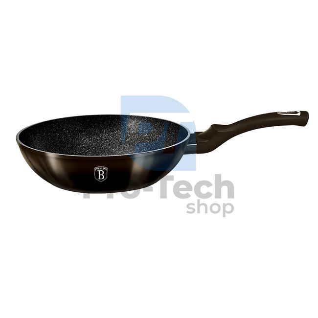 Patelnia WOK z marmurową powierzchnią 28 cm METALLIC LINE SHINY BLACK EDITION 20329