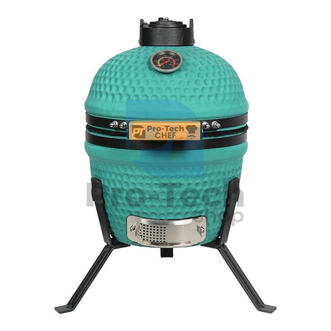 Ceramiczny grill ogrodowy Kamado CL-13 zielony matowy Pro-Tech CHEF 40333