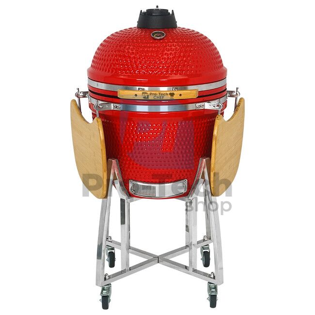 Ceramiczny grill ogrodowy Kamado CL-23,5 czerwony Pro-Tech CHEF 40513